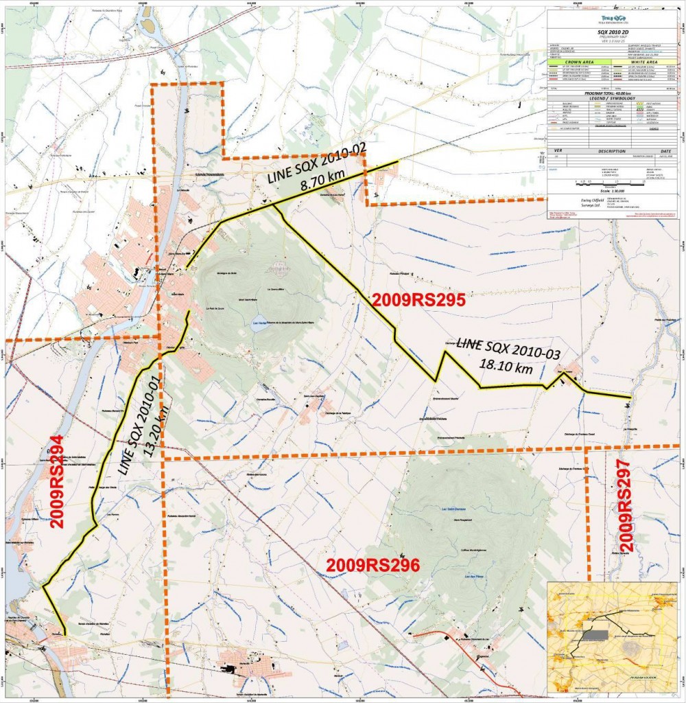 Programme sismique 2010, région de Beloeil