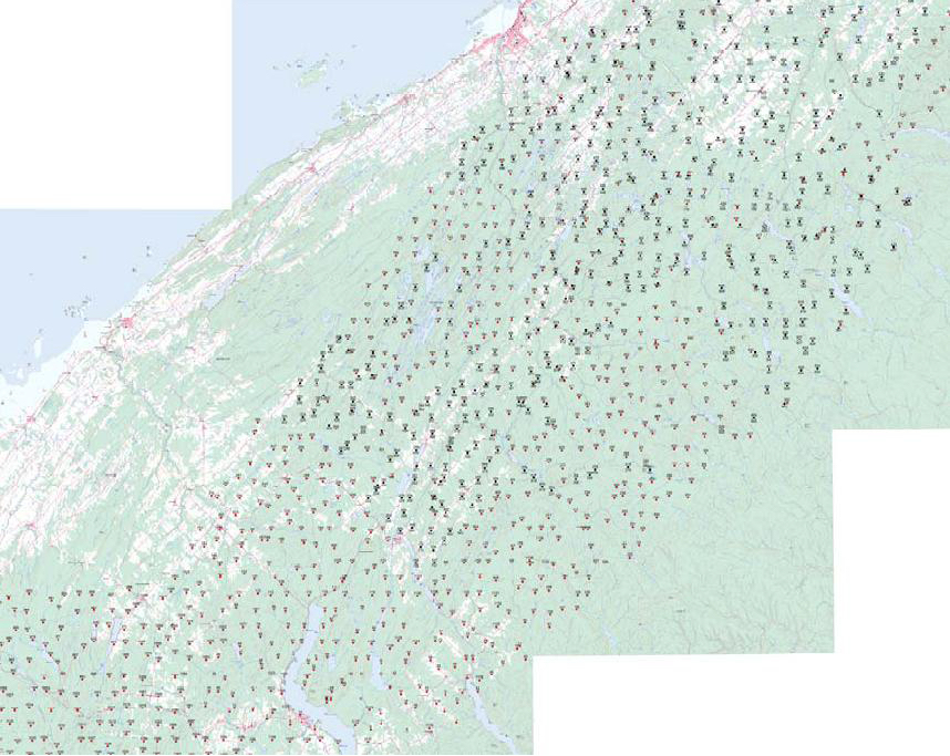 Couverture gravimétrique sur le permis du Bas Saint-Laurent/ Gaspésie
